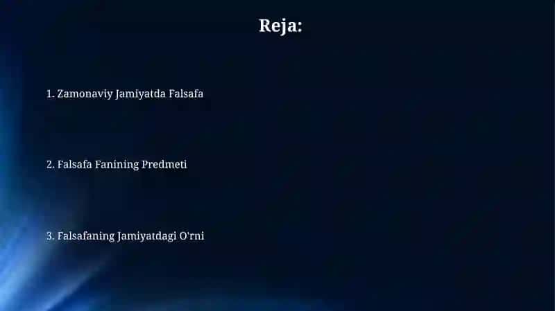 Falasafaning predmeti va jamiyatdagi roli 2