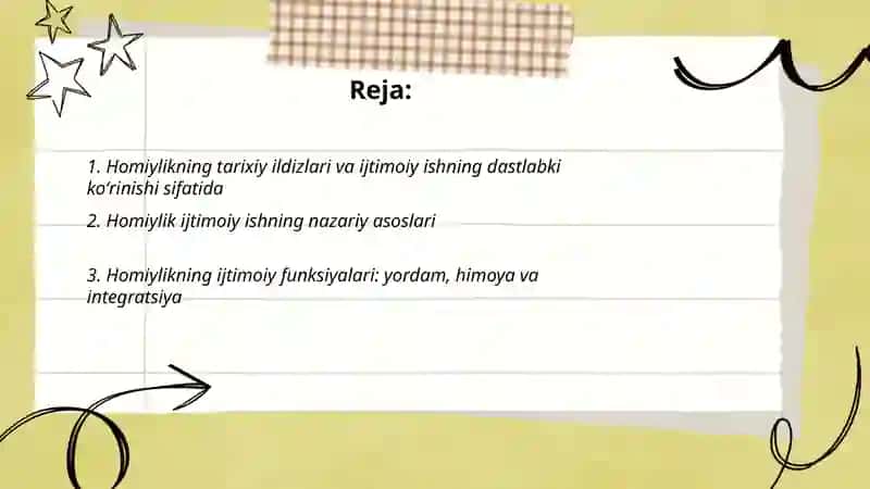 Homiylikning tarixiy ildizlari va ijtimoiy ishning dastlabki koʻrinishi 2