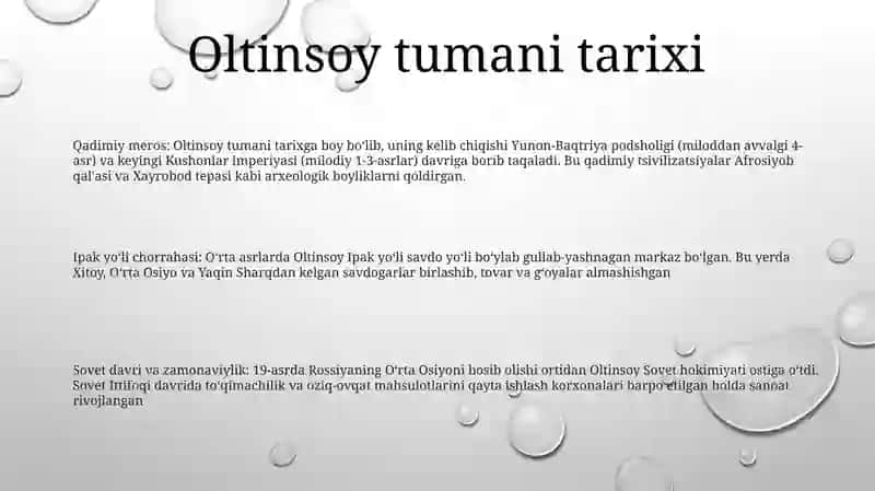 Oltinsoy Tumani Tarixi 2