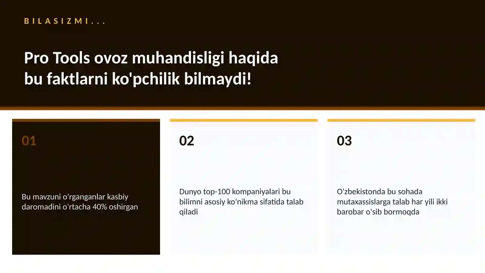 Pro Tools ovoz muhandisligi 2