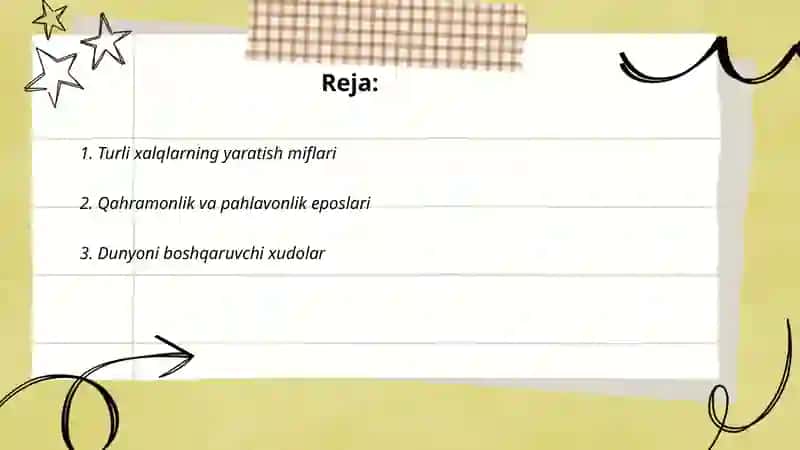Turli xalqlarning yaratish miflari 2