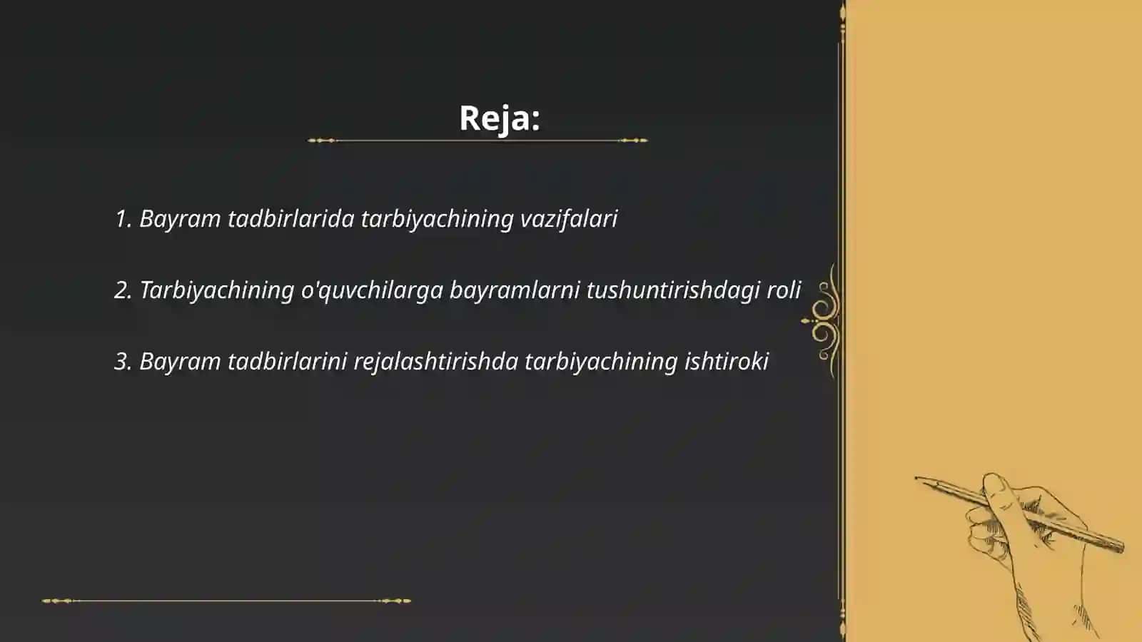 Bayram tadbirlarini o'tkazishda tarbiyachining ahamiyati 2