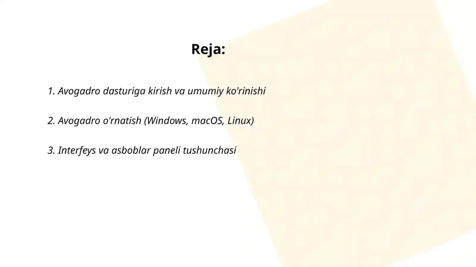 Avogadro dasturi 2