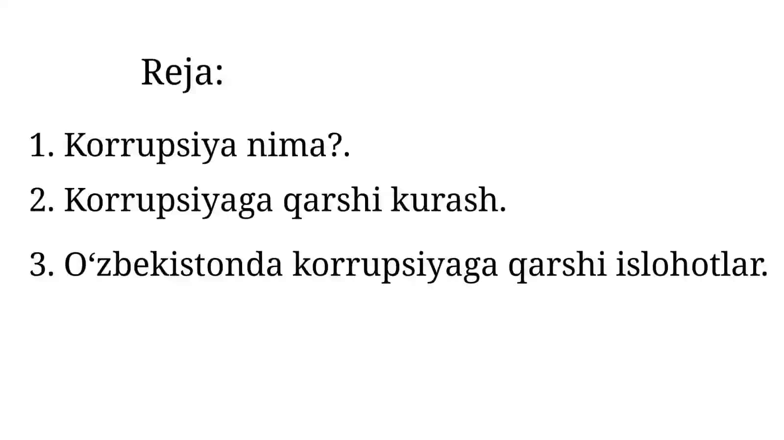 O’zbekistonda korupsiyaga qarshi kurashish siyosati 2