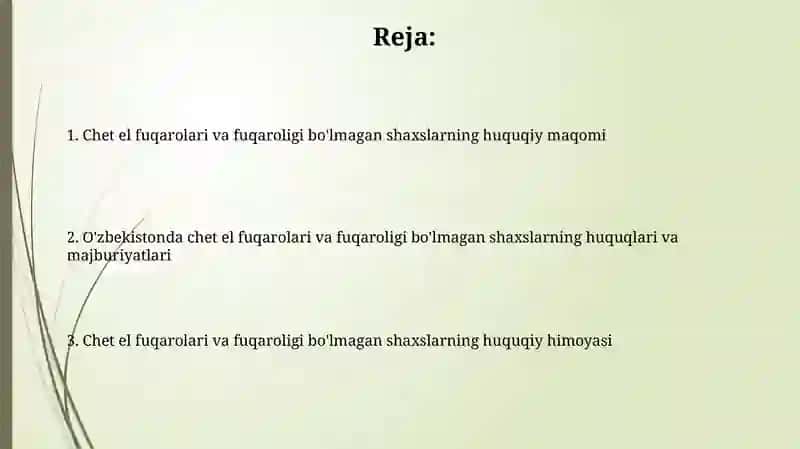 Chet el fuqarolari va fuqaroligi bòlmagan shaxslarning huquqiy holati 2