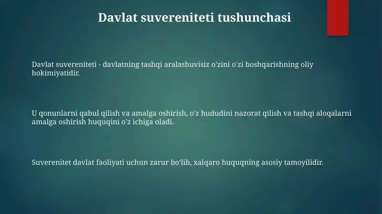 Davlat Suvereniteti TushunchasiVaMohiyati 2