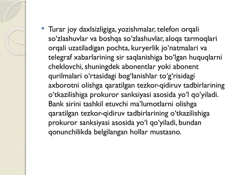Tezkor-qidiruv tadbirlarini o‘tkazish shartlari 2