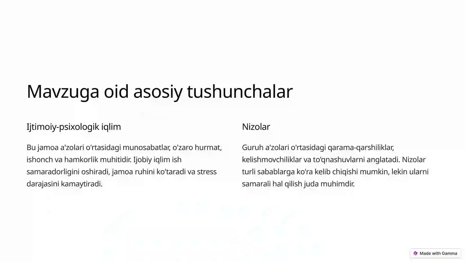 Ijtimoiy-psixologik iqlimni sozlash va nizolarni hal qilish 2