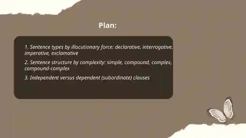 Typology of a sentence in English and native languages 2