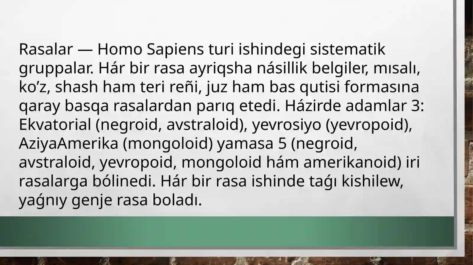 Rasalar Haqida Ma’lumot 2