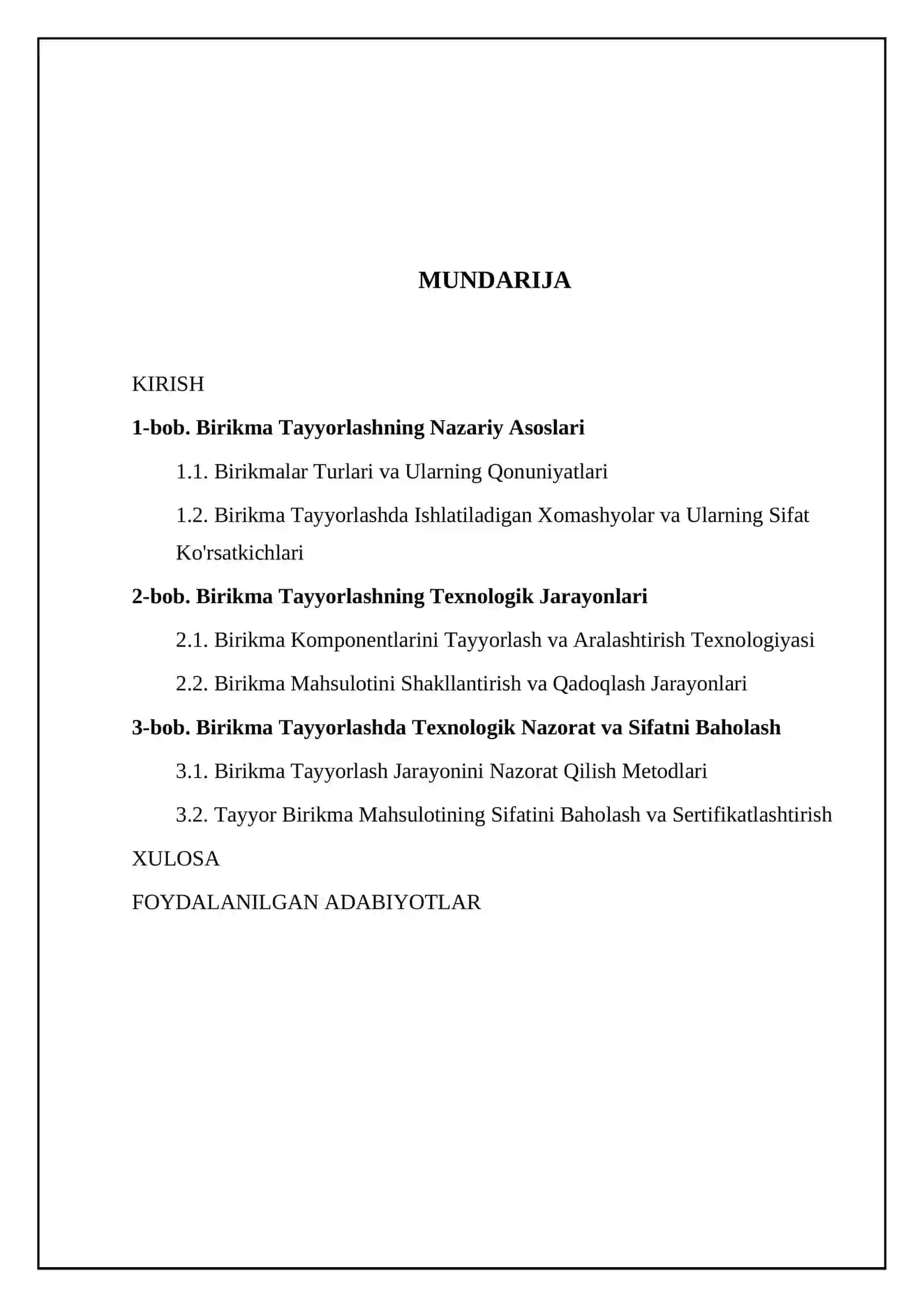 Birikma tayyorlash texnologiyasi 2