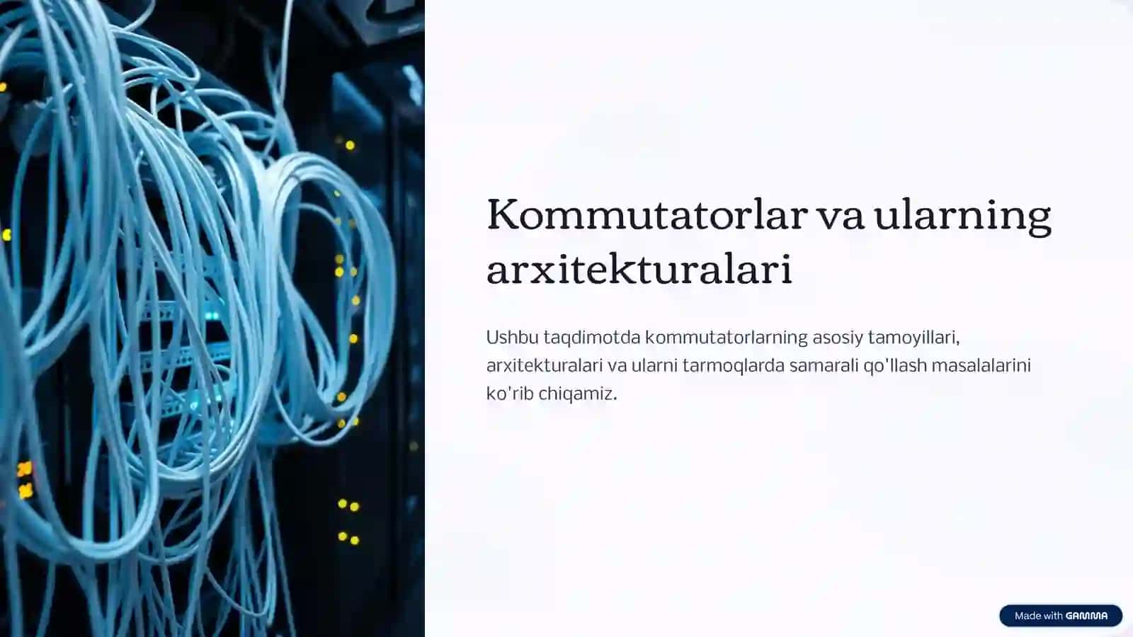 Kommutatorlar va ularning arxitekturalari 2