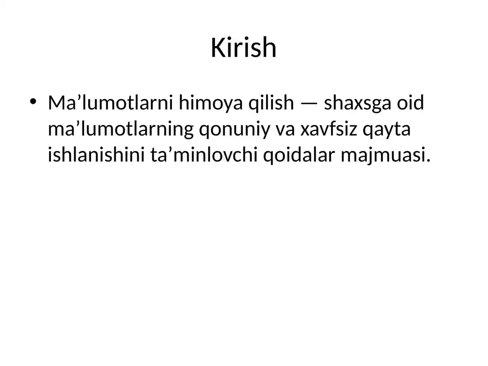 Maʼlumotlarni himoya qilish haqidagi qonun tamoyillari 2