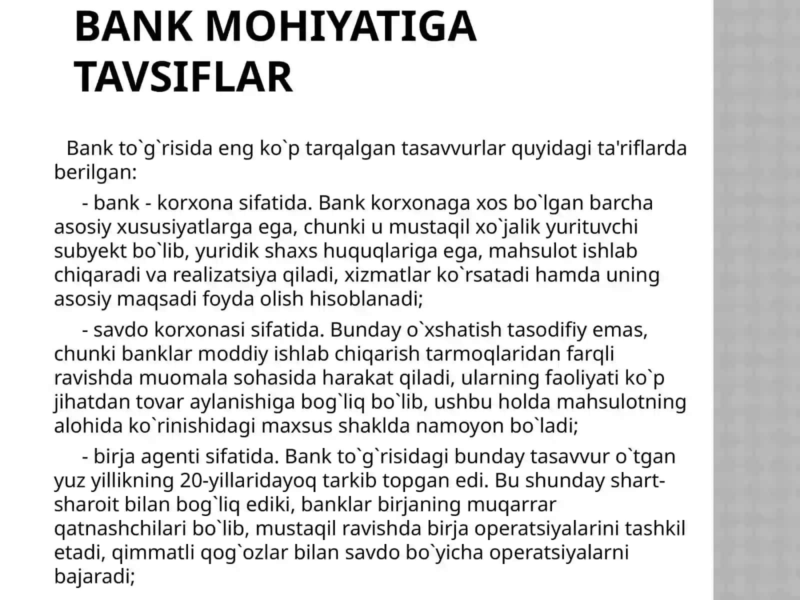 Banklarning moliya bozorlaridagi faoliyati 2