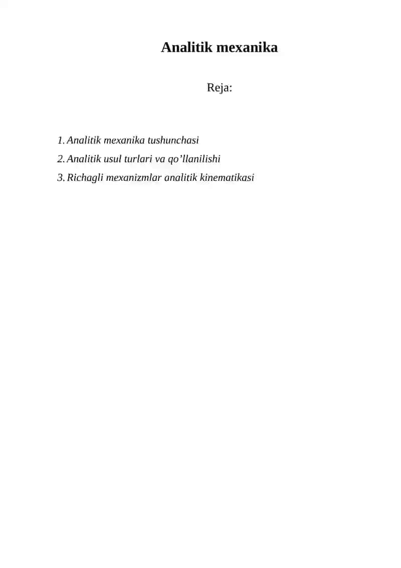 Analitik mexanika 2