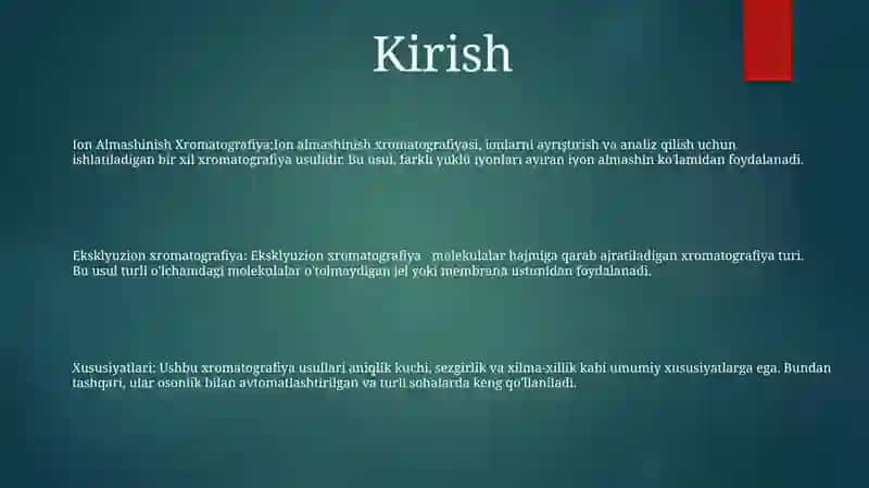 Ion Almashinish Va Eksklyuzion Xromatografiya Usullari 2