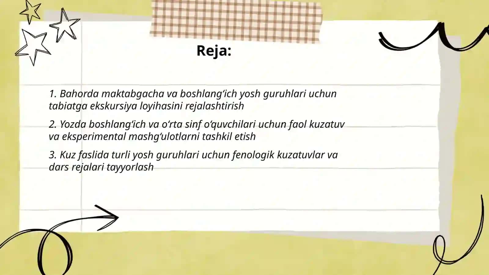 Tabiatga ekskursiyani loyihalashtirish 2