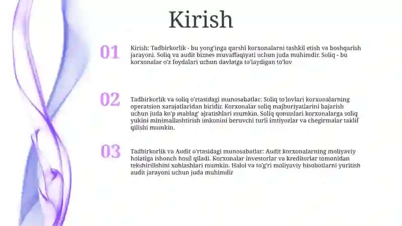 Tadbirkorlikning Soliq Va Audit Bilan Aloqalari 2