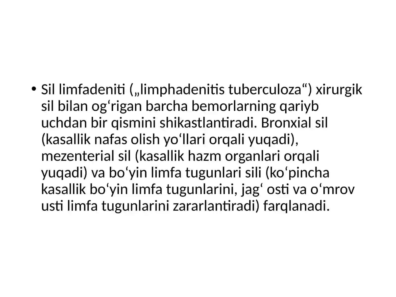 O'pkadan tashqari aʼzolar sili. 2