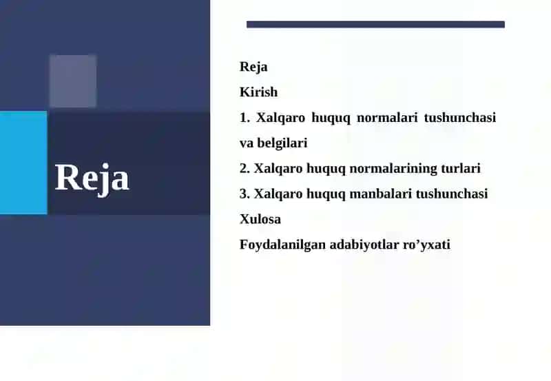 Xalqaro huquq normalar va manbalari 2