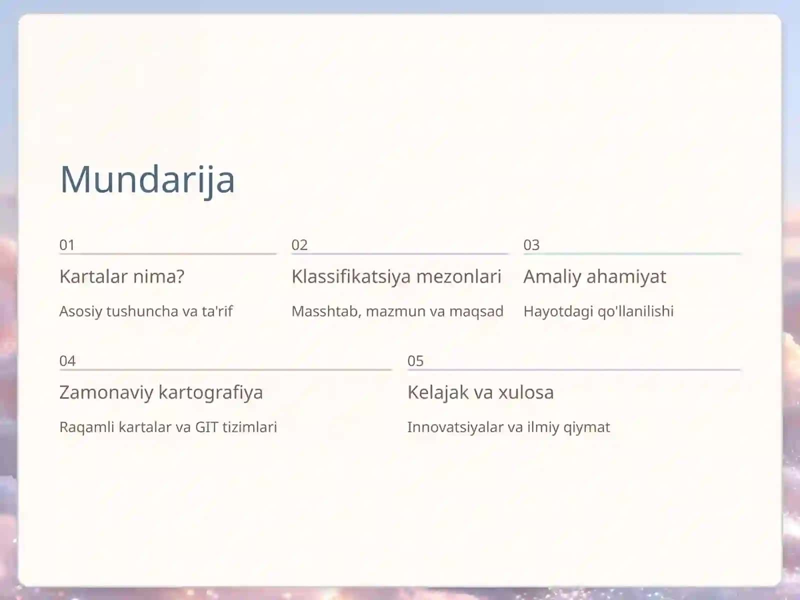 Kartalarning Tasniflanishi: Dunyoni Anglash Vositasi 2