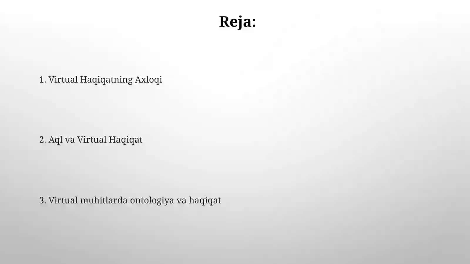 Virtual Haqiqatning Axloqi 2