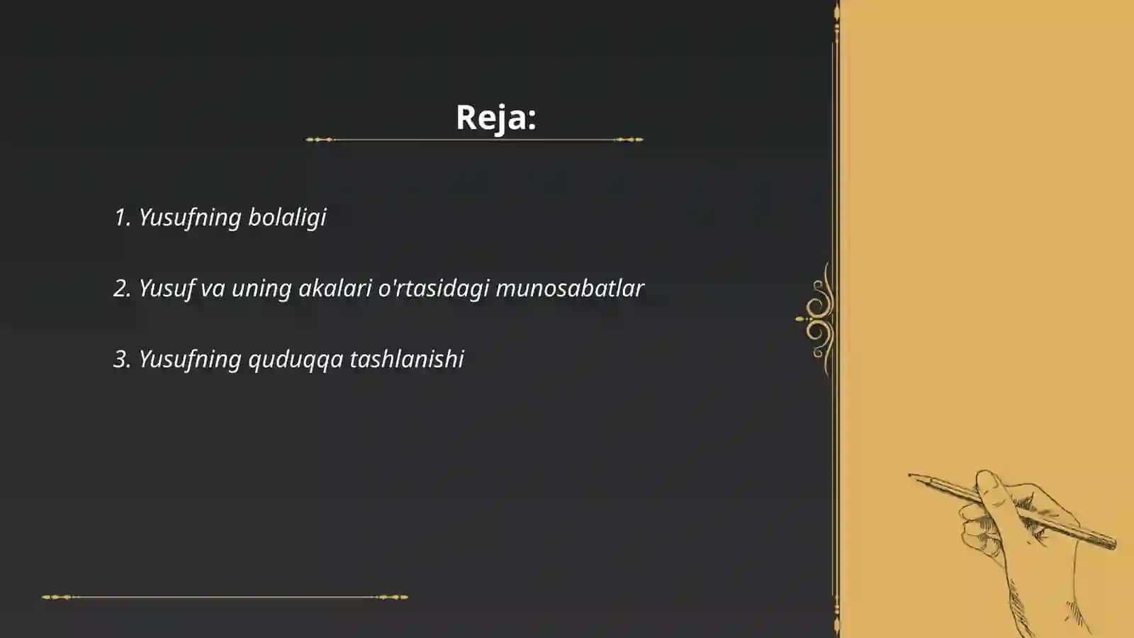 Yusuf Payg'ambar va uning akalari qissasi 2