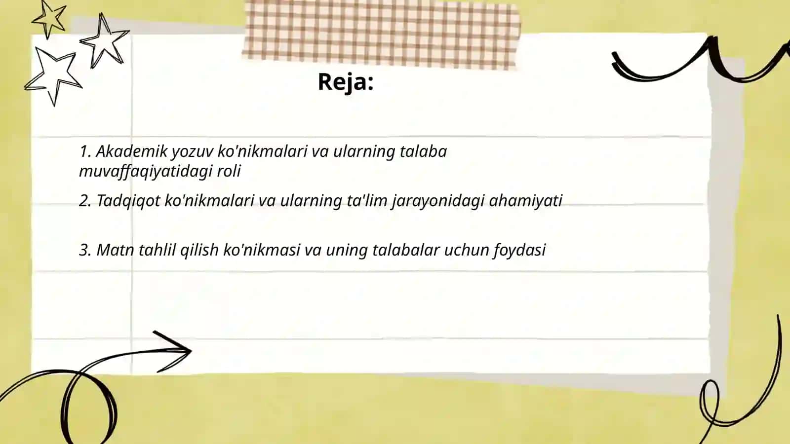 Akademik ko'nikmalar 2