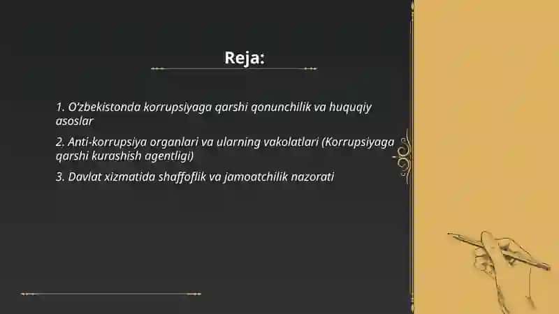 Oʻzbekistonda korrupsiyaga qarshi kurash mexanizmlari 2