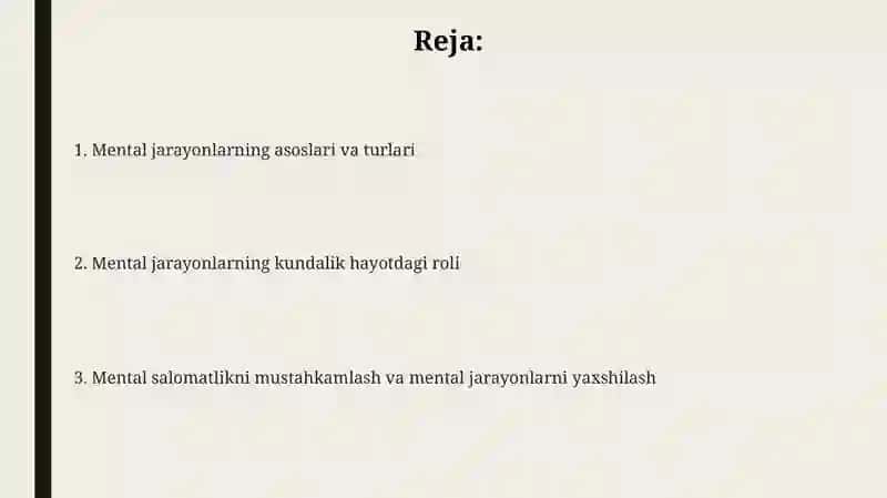 Psixik jarayonlarning inson hayotidagi ahamiyati 2