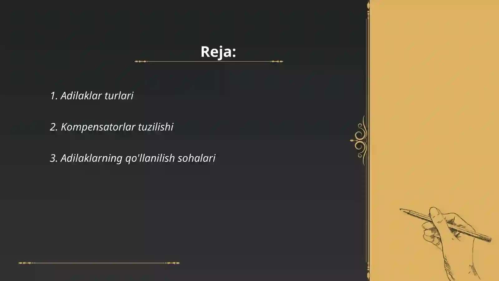 Adilak va kompesatorlar 2