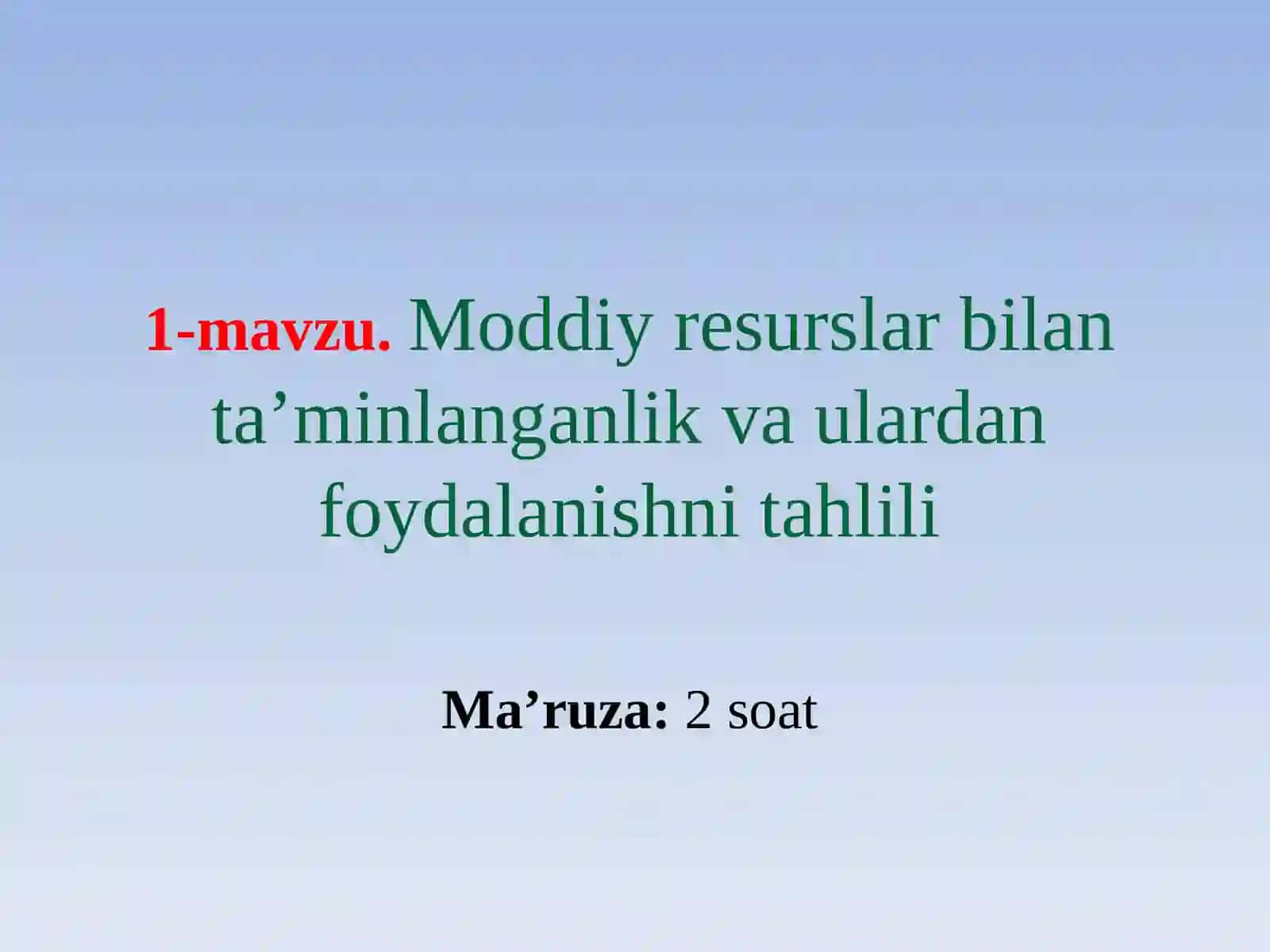 IQTISODIY TAHLIL 2