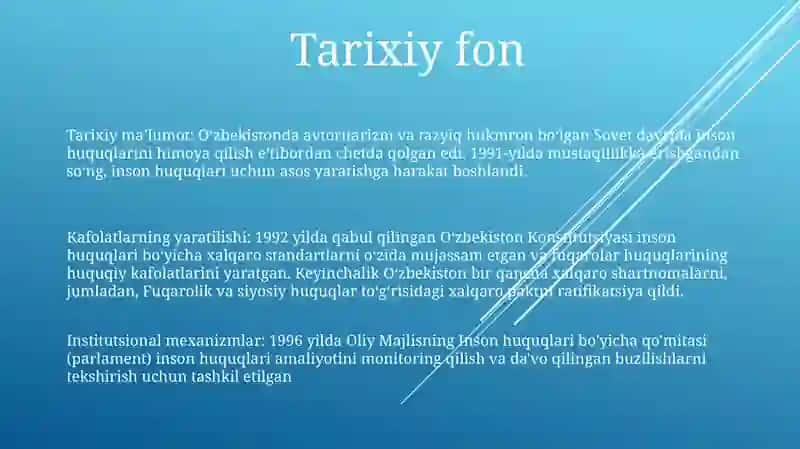 Inson Huquqlari Va Erkinliklari Kafolatining Yaratilishi 2