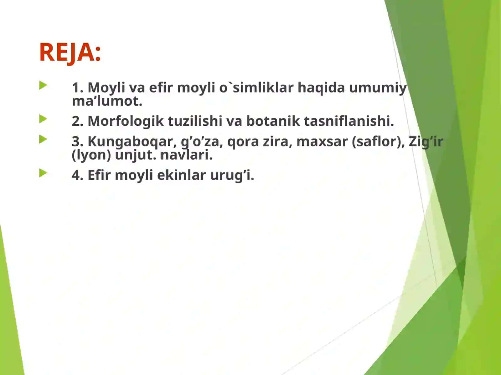 MOYLI VA EFIR MOYLI O’SIMLIKLARNING AHAMIYATI,ISHLATILISHI VA AHAMIYATI 2