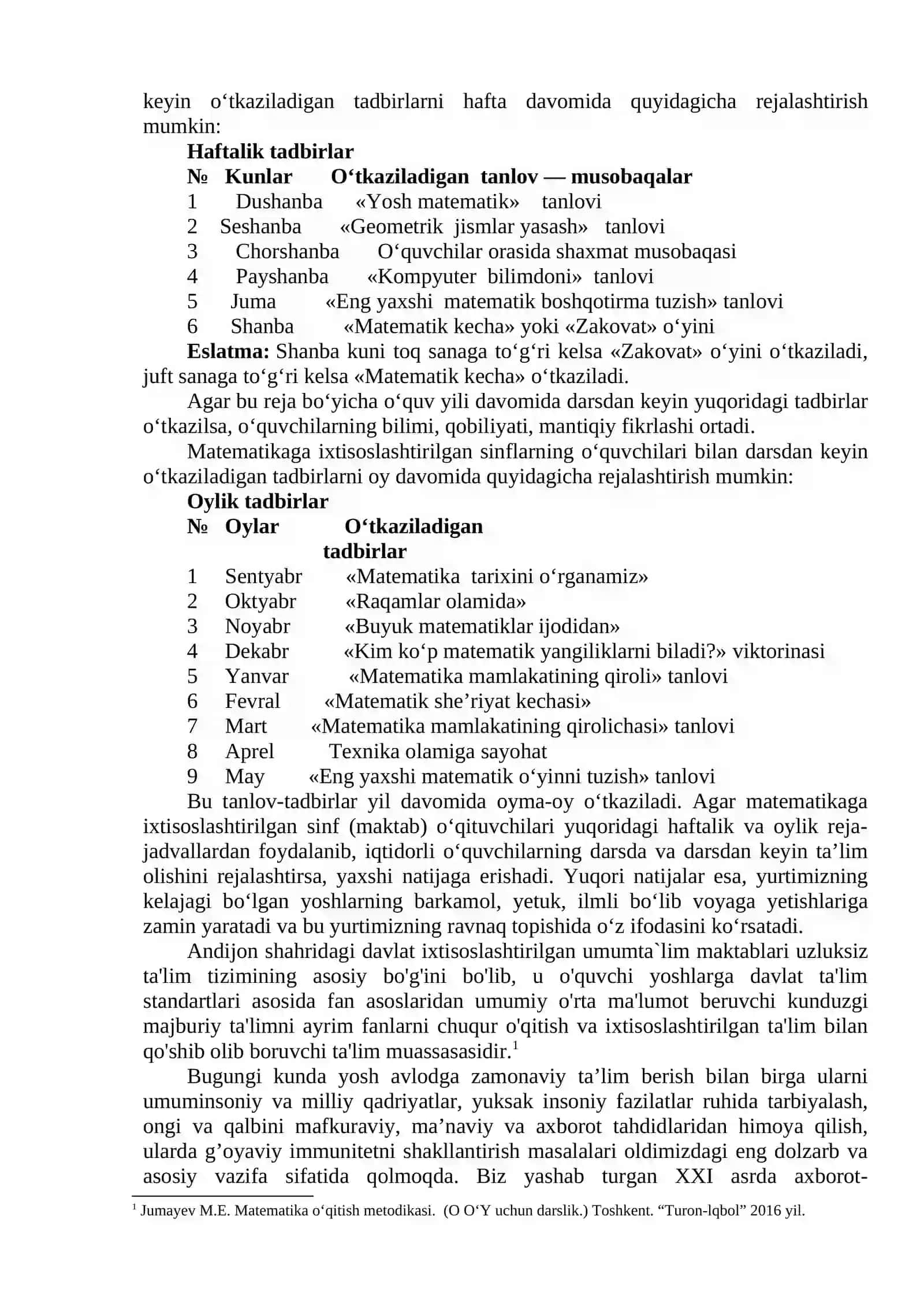 Ixtisoslashtirilgan boshlang‘ich sinflarda matematika o‘qitish 2