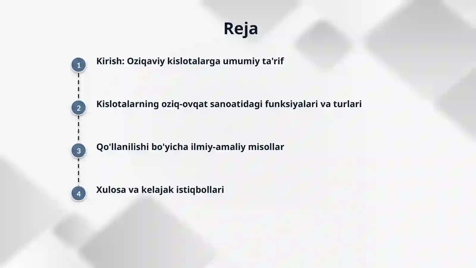 Oziqaviy kislotalar va ularning oziq ovqat sanoatidagi o'rni 2