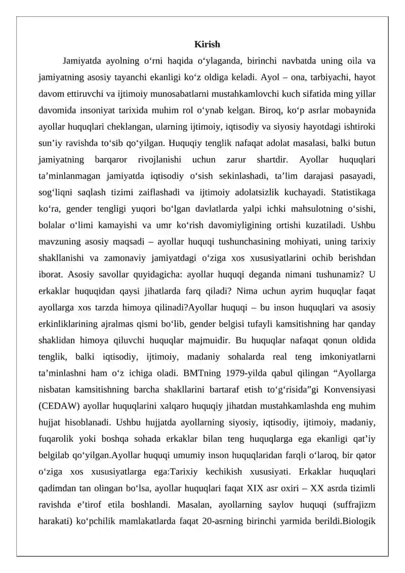 Ayollar huquqi tushunchasi va uning o‘ziga xos xususiyatlari 2