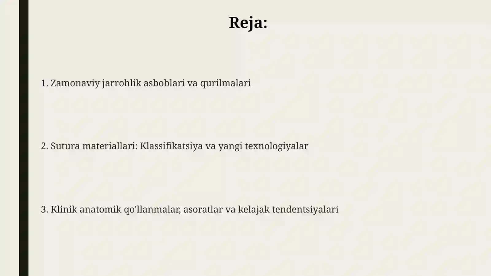 Klinik anatomiya zamonaviy asboblar, apparatlar va tikuv materiallari 2