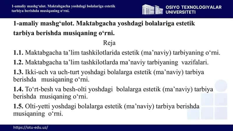 Maktabgacha yoshdagi bolalarga estetik tarbiya berishda musiqaning o‘rni 2