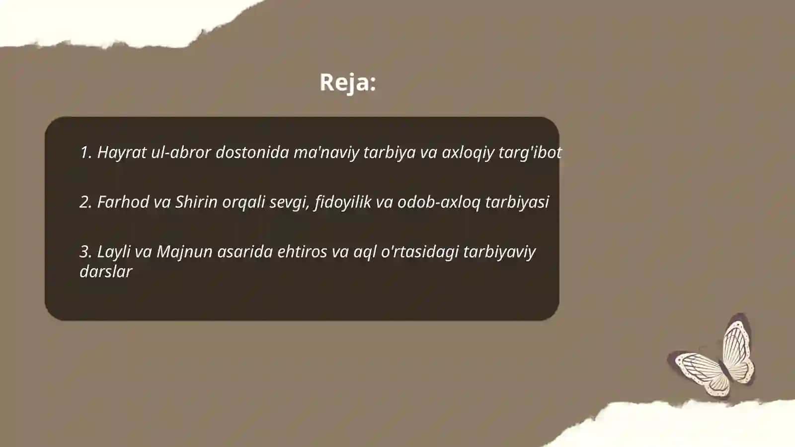 Alisher Navoiyning  Xamsa  dostonlarida ilgari surilgan taʼlim-tarbiyaga oid gʻoyalar 2