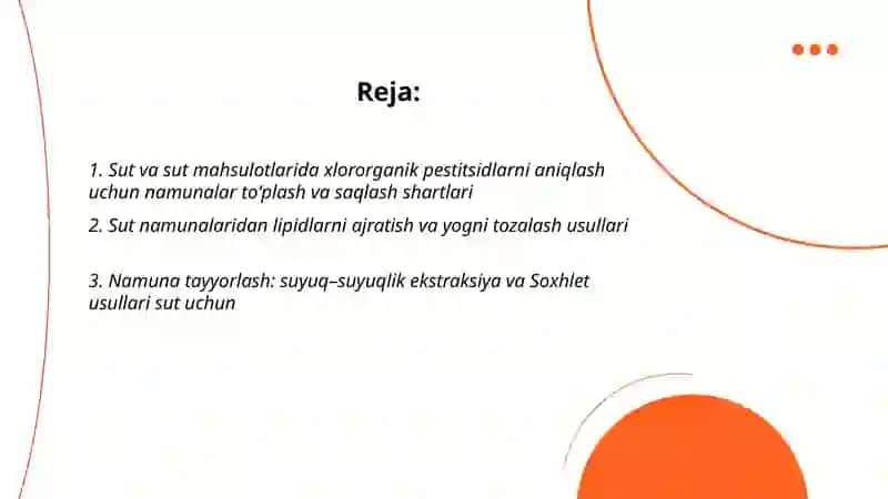 Sut va sut mahsulotlari xlororganik pestitsidlarni aniqlash kapilyar gaz suyuqlik xromotagrafiyasi bilan aniqlash usuli 2