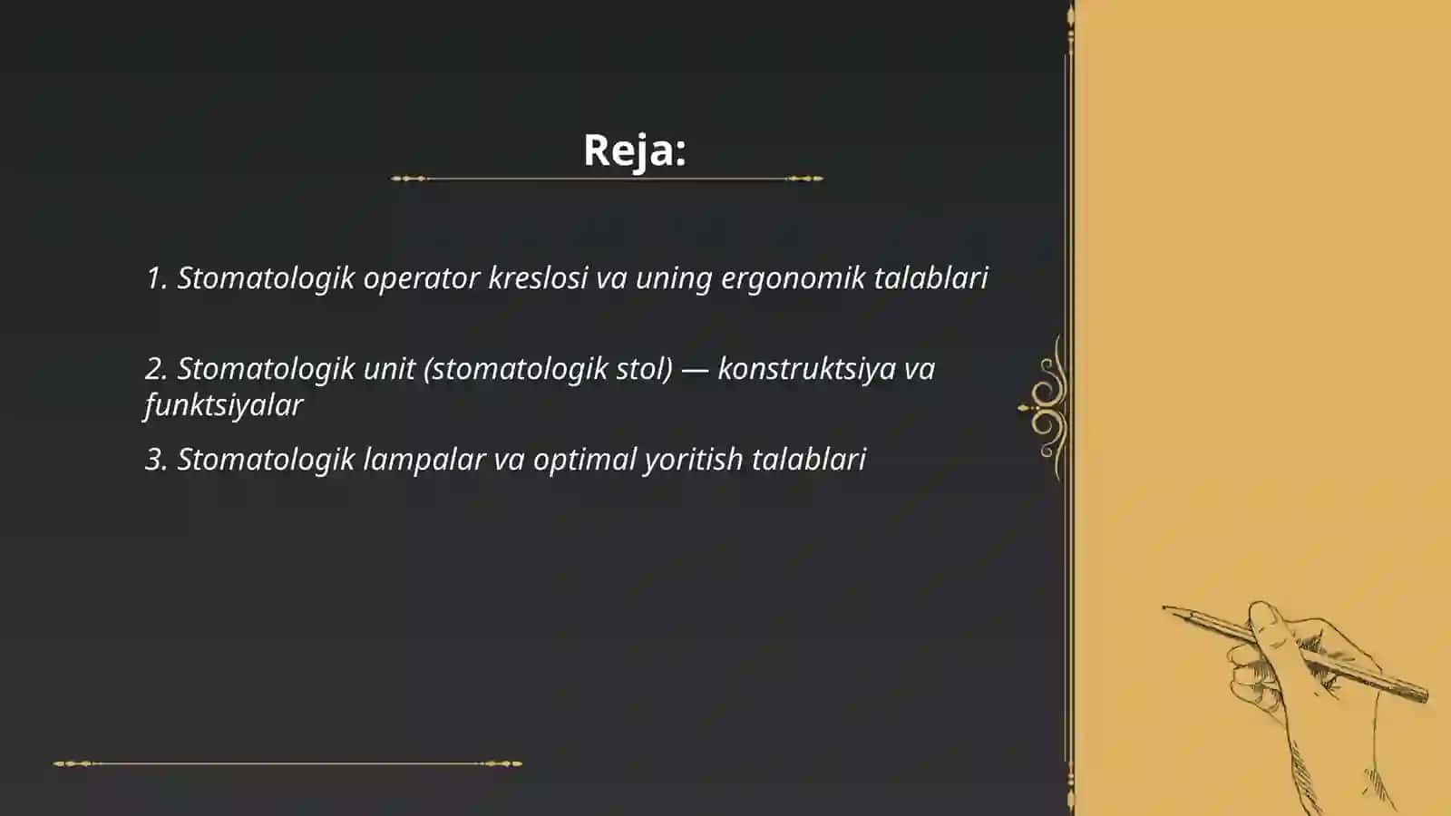 Stomatologik operator kreslosi va uning ergonomik talablari 2
