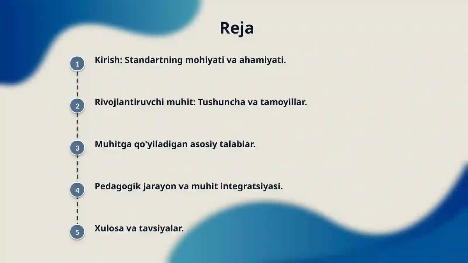 Maktabgacha ta‘lim va tarbiya standarti va undagi rivojlantiruvchi muhitni tashkil etishga qo‘yiladigan talablar 2