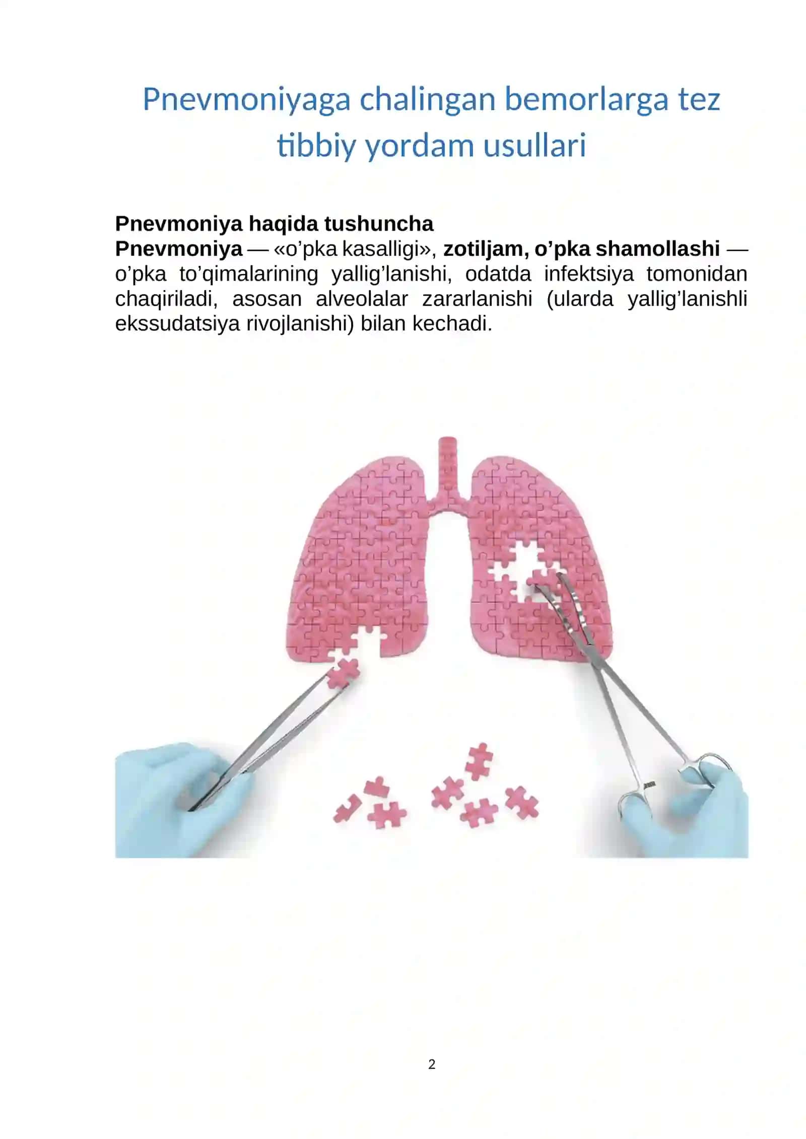 Pnevmoniya haqida tushuncha 2