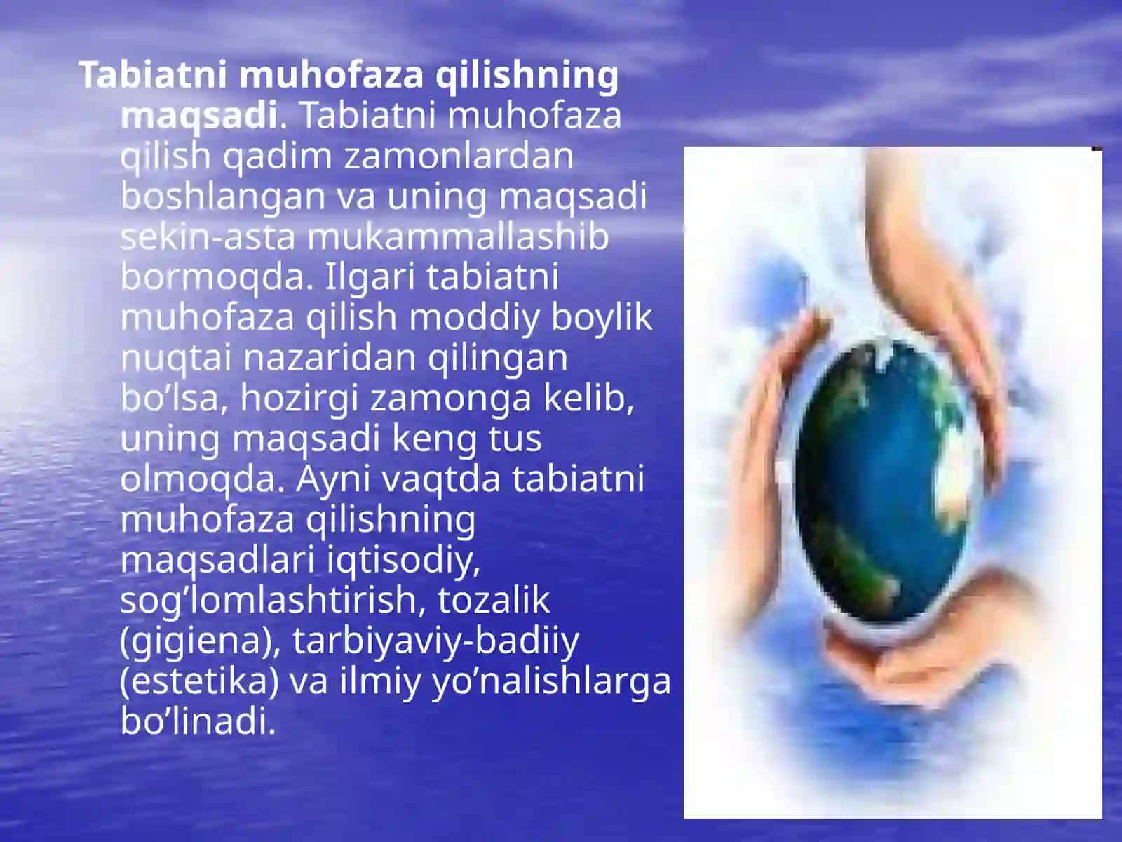 Tabiatdan foydalanish fanining maqsadi va vazifalari ilmiy va amaliy ahamiyati 2