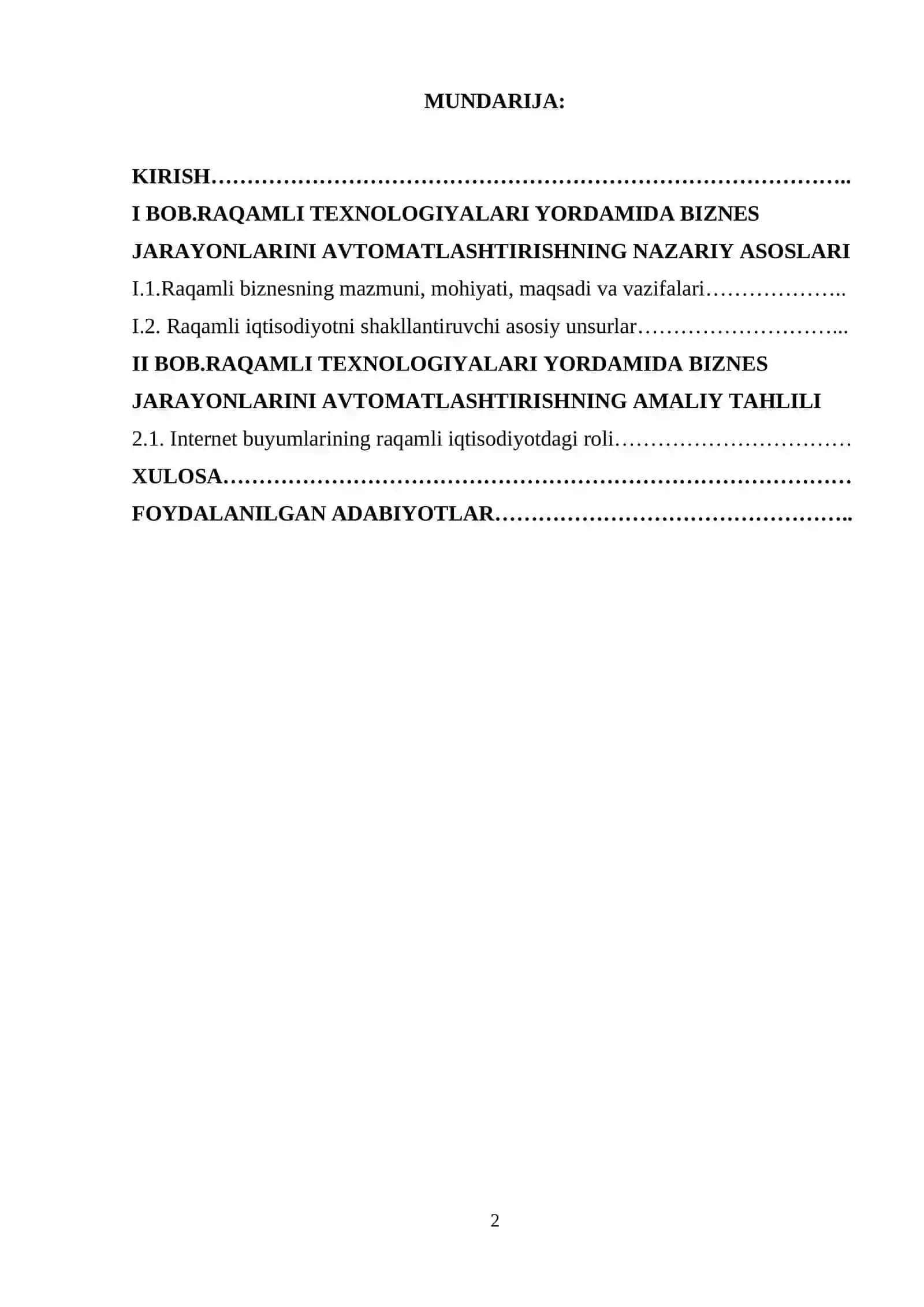 Raqamli texnologiyalari yordamida biznes jarayonlarini avtomatlashtirish 2
