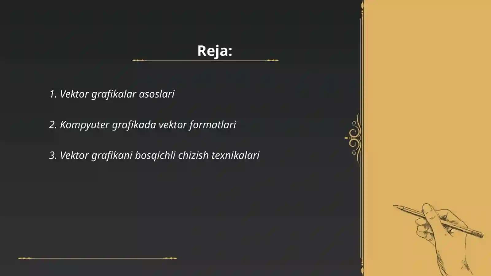 Vektor funksiyalarning kompyuter grafikasidagi tatbiqlari 2