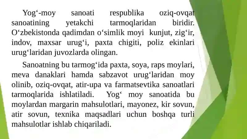 Yog‘-moysanoati 2