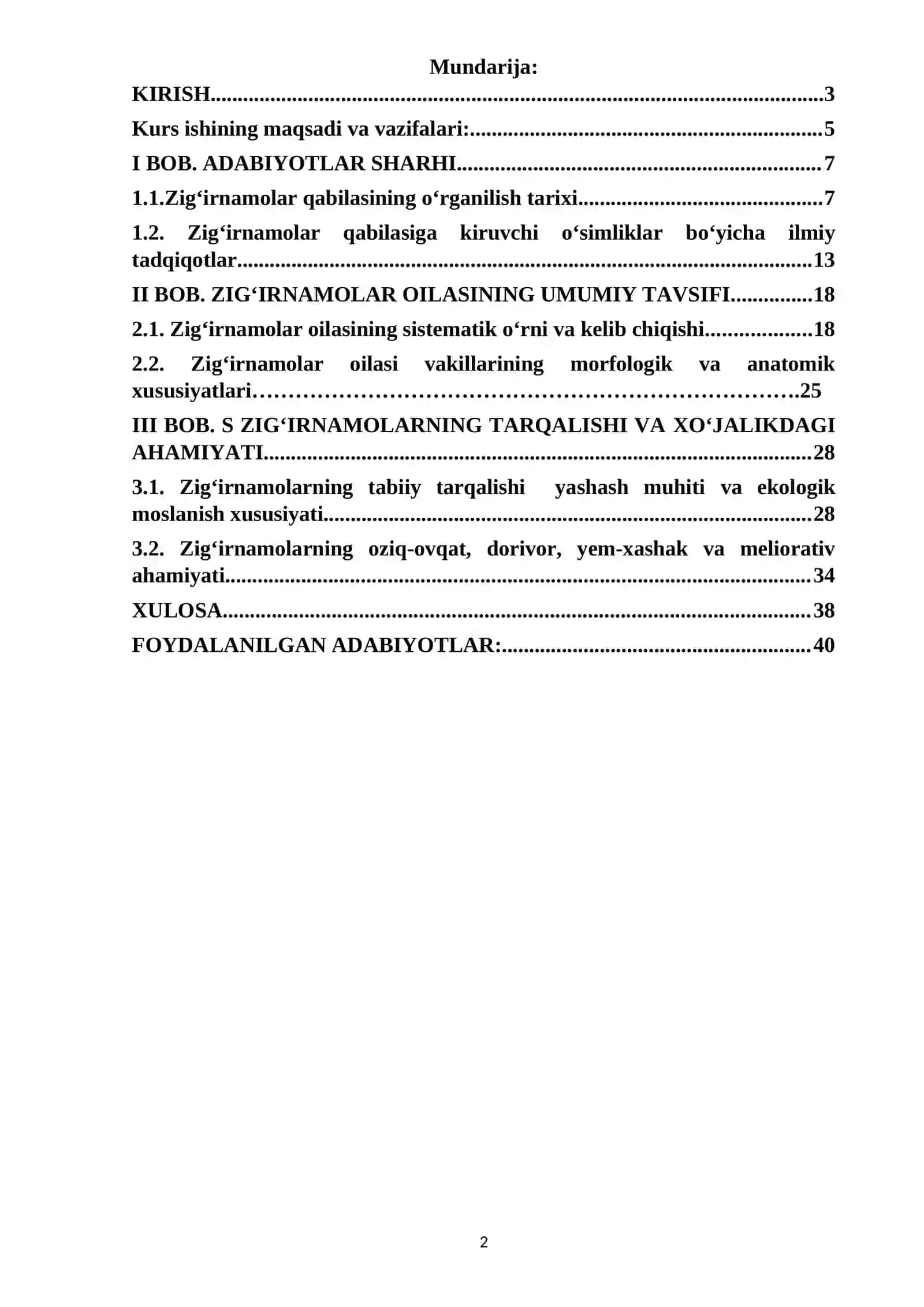 Ziranamolar qabilasi 2