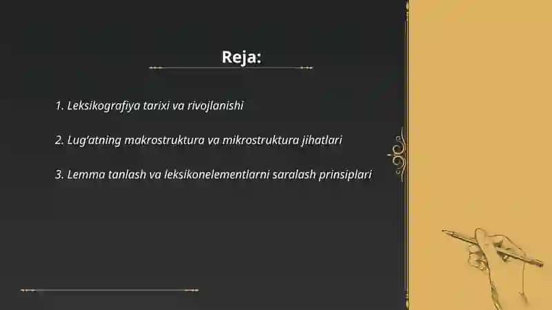 Leksikografiya tilshunoslikning lugʻatchilik bilan shugʻullanuvchi sohasi 2